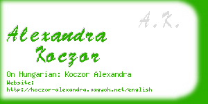 alexandra koczor business card